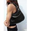 imageFloerns Womens Vintage Leather Tote Shoulder Handbag Top Handle Hobo BagBlack Pu