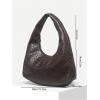 imageFloerns Womens Vintage Leather Tote Shoulder Handbag Top Handle Hobo BagBrown