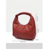 imageFloerns Womens Vintage Leather Tote Shoulder Handbag Top Handle Hobo BagBurgundy