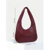 imageFloerns Womens Vintage Leather Tote Shoulder Handbag Top Handle Hobo BagBurgundy Leather Solid