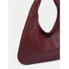 imageFloerns Womens Vintage Leather Tote Shoulder Handbag Top Handle Hobo BagBurgundy Solid