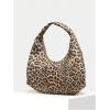 imageFloerns Womens Vintage Leather Tote Shoulder Handbag Top Handle Hobo BagLeopard