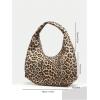 imageFloerns Womens Vintage Leather Tote Shoulder Handbag Top Handle Hobo BagLeopard