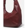 imageFloerns Womens Vintage Leather Tote Shoulder Handbag Top Handle Hobo BagRust Red