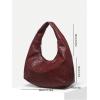 imageFloerns Womens Vintage Leather Tote Shoulder Handbag Top Handle Hobo BagRust Red