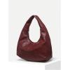 imageFloerns Womens Vintage Leather Tote Shoulder Handbag Top Handle Hobo BagRust Red