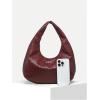 imageFloerns Womens Vintage Leather Tote Shoulder Handbag Top Handle Hobo BagRust Red