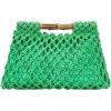 imageFloerns Womens Straw Bag Handle Beach Clutch Purse Hobo HandbagGreen