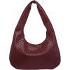 imageFloerns Womens Vintage Leather Tote Shoulder Handbag Top Handle Hobo BagBurgundy Leather Solid