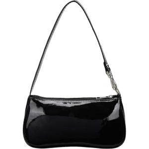imageFloerns Womens Retro Classic Shoulder Bag Small Tote Handbag Clutch PurseBlack