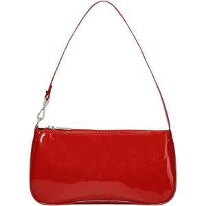 imageFloerns Womens Retro Classic Shoulder Bag Small Tote Handbag Clutch PurseRed