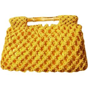 imageFloerns Womens Straw Bag Handle Beach Clutch Purse Hobo HandbagYellow