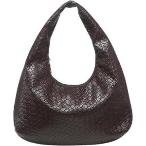 imageFloerns Womens Vintage Leather Tote Shoulder Handbag Top Handle Hobo BagBrown