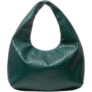 imageFloerns Womens Vintage Leather Tote Shoulder Handbag Top Handle Hobo BagGreen