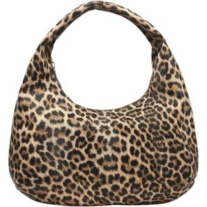 imageFloerns Womens Vintage Leather Tote Shoulder Handbag Top Handle Hobo BagLeopard