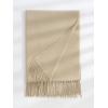 imageFloerns Mens Scarves Classic Fall Winter Plaid Tassel Soft Warm ScarfBeige