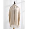 imageFloerns Mens Scarves Classic Fall Winter Plaid Tassel Soft Warm ScarfBeige
