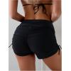 imageFloerns Womens Bikini Bottom Drawstring Side Bathing Suit Ruched Board ShortsBlack