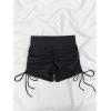 imageFloerns Womens Bikini Bottom Drawstring Side Bathing Suit Ruched Board ShortsBlack