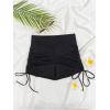 imageFloerns Womens Bikini Bottom Drawstring Side Bathing Suit Ruched Board ShortsBlack