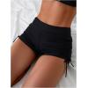 imageFloerns Womens Bikini Bottom Drawstring Side Bathing Suit Ruched Board ShortsBlack
