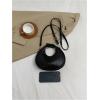 imageFloerns Womens Crossbody Bag Leather Weave Small Handbag Retro Crescent BagBlack