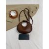 imageFloerns Womens Crossbody Bag Leather Weave Small Handbag Retro Crescent BagCoffee Brown