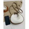 imageFloerns Womens Crossbody Bag Leather Weave Small Handbag Retro Crescent BagWhite