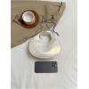 imageFloerns Womens Crossbody Bag Leather Weave Small Handbag Retro Crescent BagWhite Ivory