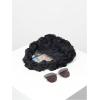 imageFloerns Womens Faux Fur Handbag Clutch Purse Fuzzy Winter Cute Plush Square BagBlack Plain