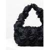imageFloerns Womens Faux Fur Handbag Clutch Purse Fuzzy Winter Cute Plush Square BagBlack Plain