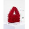 imageFloerns Womens Faux Fur Handbag Clutch Purse Fuzzy Winter Cute Plush Square BagRed