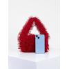 imageFloerns Womens Faux Fur Handbag Clutch Purse Fuzzy Winter Cute Plush Square BagRed