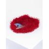 imageFloerns Womens Faux Fur Handbag Clutch Purse Fuzzy Winter Cute Plush Square BagRed