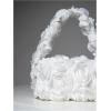 imageFloerns Womens Faux Fur Handbag Clutch Purse Fuzzy Winter Cute Plush Square BagWhite
