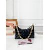 imageFloerns Womens Geo Quilted Purse Pu Leather Tote Handbags with Zipper ClosureBlack