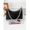 imageFloerns Womens Geo Quilted Purse Pu Leather Tote Handbags with Zipper ClosureBlack