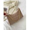 imageFloerns Womens Geo Quilted Purse Pu Leather Tote Handbags with Zipper ClosureKhaki