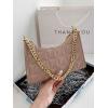 imageFloerns Womens Geo Quilted Purse Pu Leather Tote Handbags with Zipper ClosureKhaki