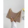 imageFloerns Womens Geo Quilted Purse Pu Leather Tote Handbags with Zipper ClosureKhaki