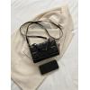 imageFloerns Womens Handbag Square Bag Embossed Pu Leather Cross Shoulder Purse BagBlack Ink