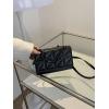 imageFloerns Womens Handbag Square Bag Embossed Pu Leather Cross Shoulder Purse BagBlack Ink