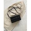 imageFloerns Womens Handbag Square Bag Embossed Pu Leather Cross Shoulder Purse BagBlack Ink