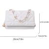 imageFloerns Womens Handbag Square Bag Embossed Pu Leather Cross Shoulder Purse BagWhite