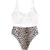 imageFloerns Womens High Waist Leopard Bikini Buckle Front Two Piece Cheetah Swimsuit