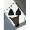 imageFloerns Womens Hollow Out Tie Back Halter Triangle 2 Piece Bikini SwimsuitBlack