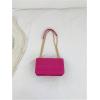imageFloerns Womens Leather Shoulder Bag Embossed Clutch Purse Square HandbagHot Pink
