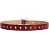 imageFloerns Womens PU Leather Belt Star Pattern Buckle Belt for Jeans DressRed