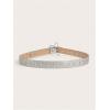 imageFloerns Womens PU Leather Belt Star Pattern Buckle Belt for Jeans DressSilver