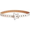imageFloerns Womens PU Leather Belt Star Pattern Buckle Belt for Jeans DressWhite Star